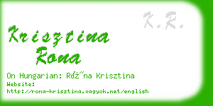 krisztina rona business card